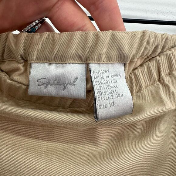 Spiegel Women’s Vintage Strapless Khaki Jumpsuit Matching Oversized Cropped Jack - Picture 8 of 16